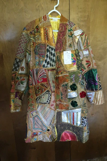 Fully Embroidered Coat/Jacket Made in India Size 14 (Semi-Queen)