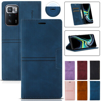 For Xiaomi Redmi Note 10 5G 11T Case, Slim Leather Wallet Flip Stand Phone Cover