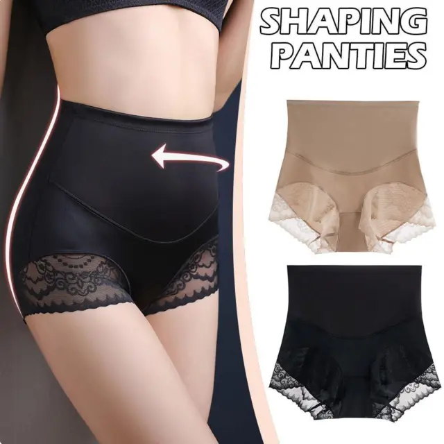 Silky High Waist Shaping Underwear Tummy Control Panties Seamless For Women S9R9