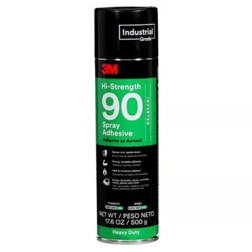 x5  - 3M™ Hi-StrengthSpray Adhesive 90, Inverted, Clear, 24 fl ozCan-NetWt17.6oz