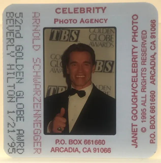 1995 Arnold Schwarzenegger 52nd Golden Globe Awards Celebrity Transparency Slide