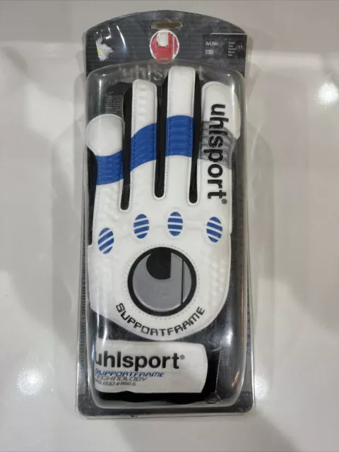 Uhlsport Soft HN Competition Goalkeeper Gloves- Size 11 – Black White and Blue