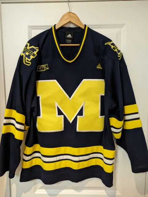 Adidas Men's Michigan Wolverines Hockey Jersey, Size Medium, Big M