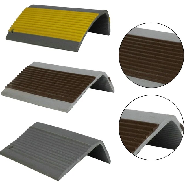 Accesorios Tiras Antideslizantes PVC Práctico 5cmx2cm Goma Ángulo Paso Borde