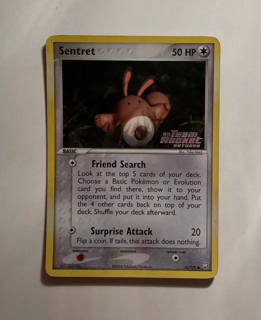 Pokemon SENTRET Ex Team Rocket Returns REVERSE HOLO Card 75/109