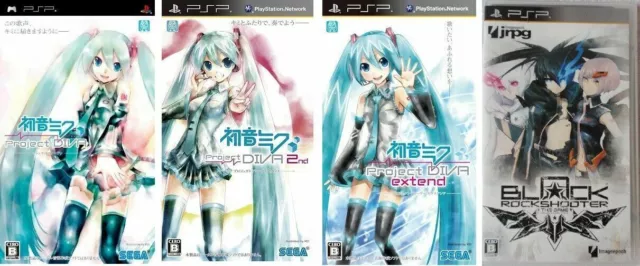 PSP Hatsune Miku Project Diva 1st 2nd Expend Black Rock Shooter set Japan