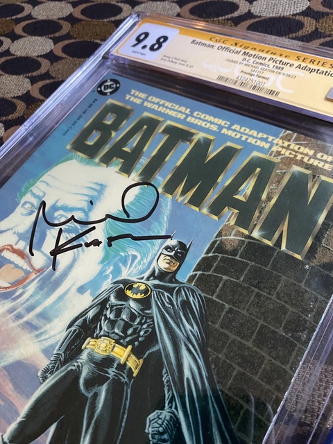 🔥 CGC SS 9.8 🔥  1989 BATMAN Official Movie Adaptation - Signed Michael Keaton