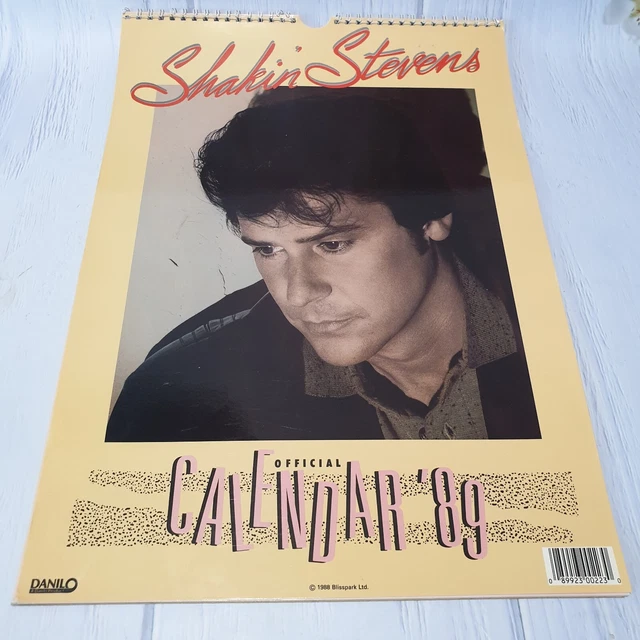 1989 SHAKIN' STEVENS CALENDAR 1980s Vintage Retro Pop Rock 'n' Roll
