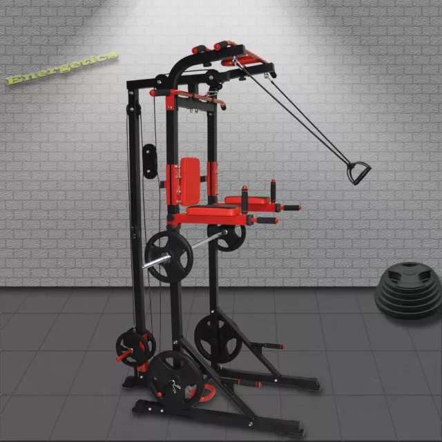 Power Tower - Power Rack -  Lat Pulldown / Row Pulley / Chin Up Station / Dips