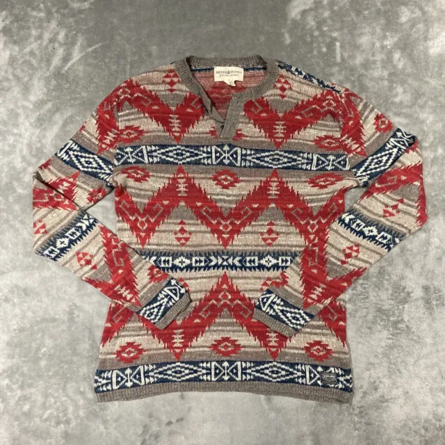 Denim & Supply Ralph Lauren Sz Small Aztec Navajo Southwest Knit Henley Sweater