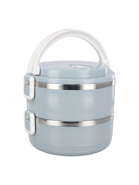 Conteneur à Protéines Empilable 4 Compartiments - Blanc - Portable Avec Mousqueton