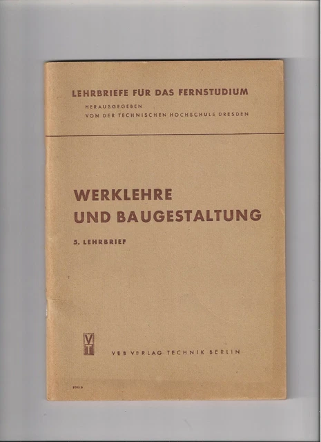 Werklehre und Baugestaltung1953  alter Beruf Dachdeckung Ziegeldach