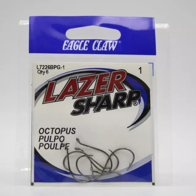 Eagle Claw Lazer Sharp Circle Sea Fishing Hook Sizes 2/0-8/0 choose 
