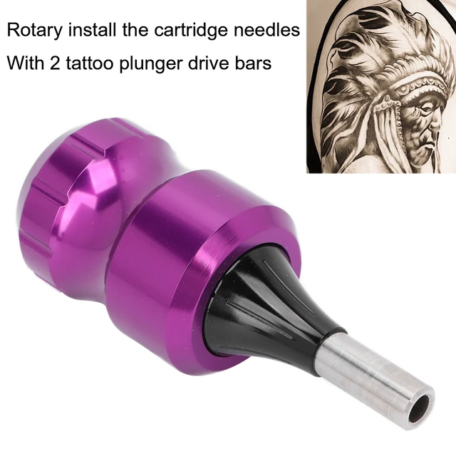 Empuñaduras de cartucho de tatuaje (púrpura) empuñaduras de máquina de tatuaje mango de tatuaje ajustable