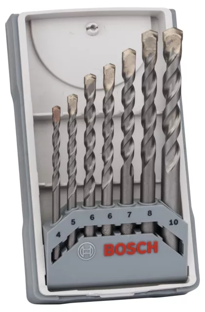 Bosch Betonbohrer CYL-3 Set Silver Percussion 7-teilig 4, 5, 6, 6, 7, 8, 10 mm