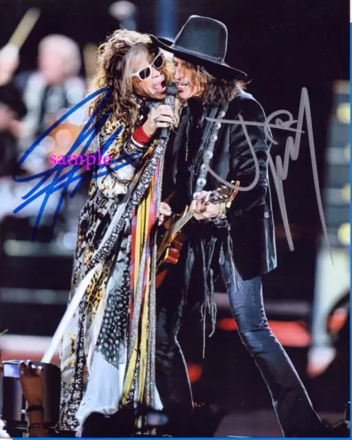 Steven Tyler Joe Perry Reprint Photo 8X10 Signed Autographed Man Cave Aerosmith