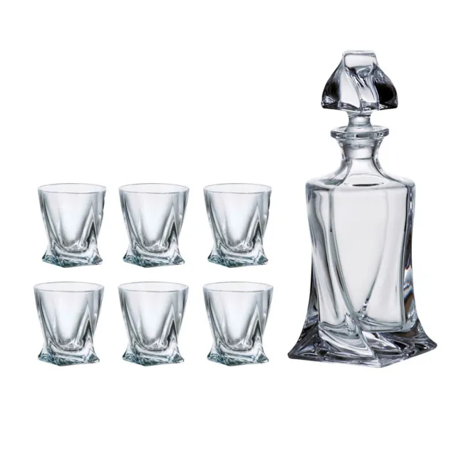 Vodka-Gläser-Set QUADRO Vodka-Gläser Schnapsglas + Karaffe 7 Stück HOMLA