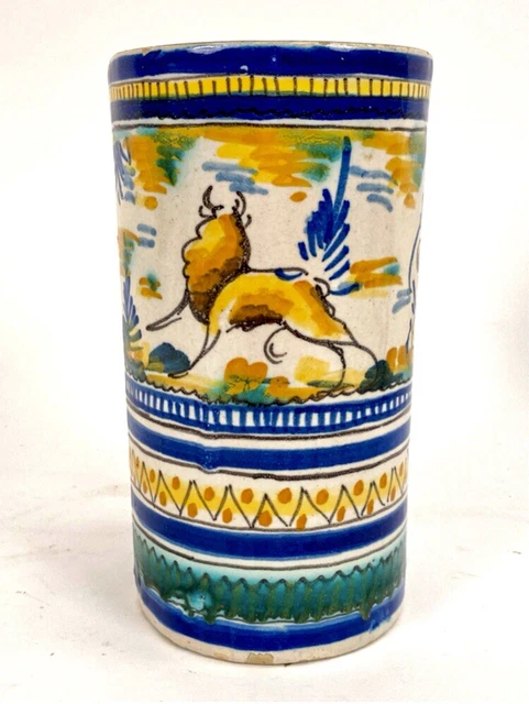 Early Majolica Cylinder Vase