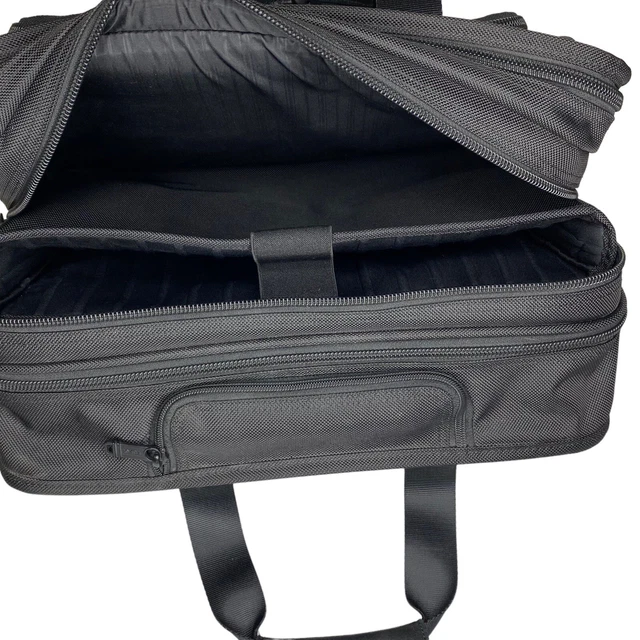 Tumi Alpha Deluxe Wheeled Briefcase Laptop Rolling Bag 26104D4 Expandable Carry 11