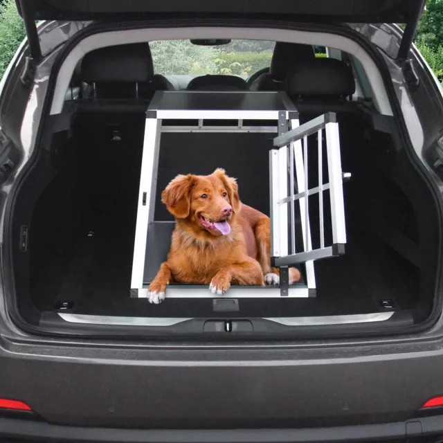 Pet Cage Car Crate Dog Transport Aluminium Travel Box Cat Puppy Carrier Small