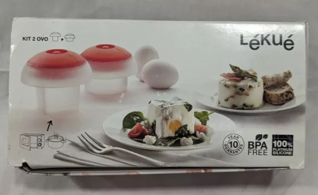 Lekue Lékué Kit 2 Ovo For Microwaving Eggs 100% Platinum Silicone