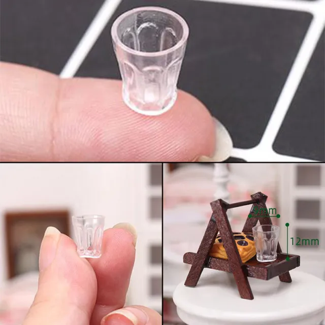 5 pièces 1:12 maison de poupée miniature tasses à eau maison de poupée