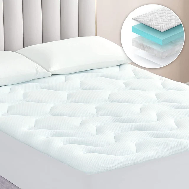 Colchón ortopédico de espuma viscoelástica en doble, tallas King - 3 pies, 4 ft6, 5 pies | grueso