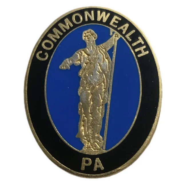 Vintage Commonwealth Statue Miss Penn Pennsylvania Travel Souvenir Pin