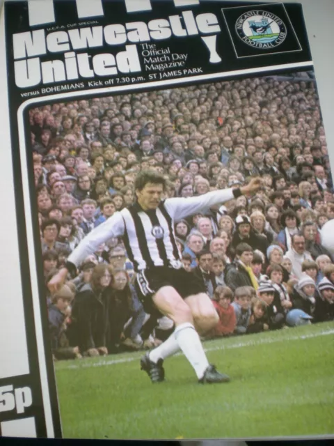 Newcastle Utd  V Bohemians UEFA Cup  28th Sep 1977