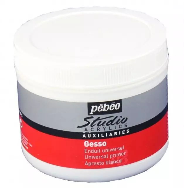 Pebeo Studio Blanco Gesso Artista Acrílico Aceite Pintura Lienzo Base Coat 500ML