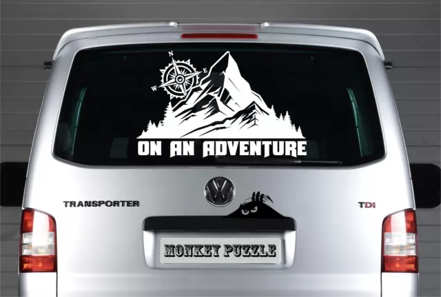 Large On An Adventure Vinyl Decal Logo For Car Van Campervan Sticker