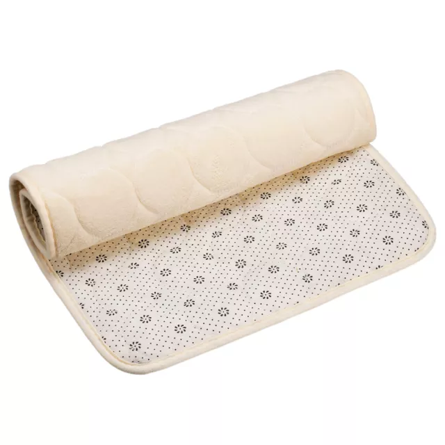 Tappeto doccia bagno 15,7"" x 24"" pile corallo tappetini antiscivolo lavabili - beige