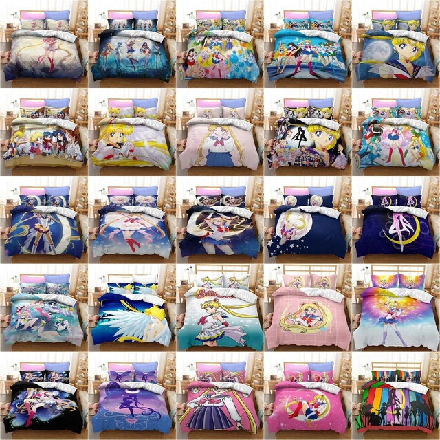 3D SAILOR MOON Bedding Duvet Cover Set Anime Comforter Quilt Cover W