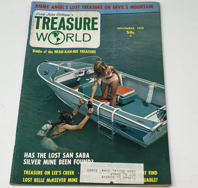 1970 Treasure World Hunting Magazine Metal Detecting Lost Silver Mine San Saba