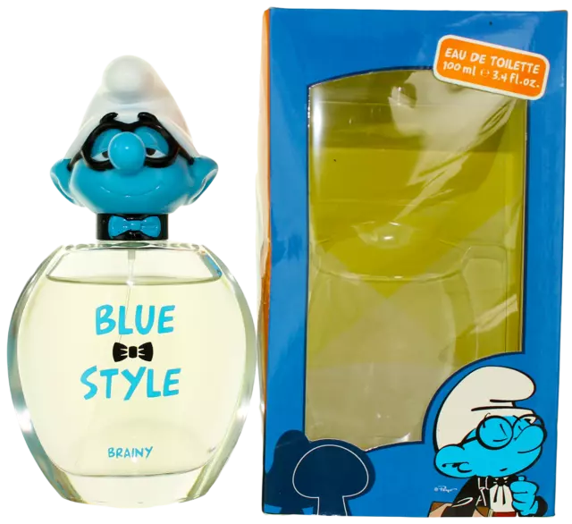 Blue Style Brainy by The Smurfs For Kids EDT Cologne Spray 3.4oz New In Box