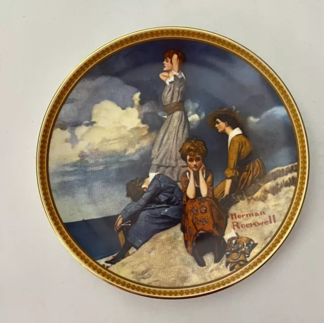 Norman Rockwell “Waiting On The Shore” Collector Plate 6652AK