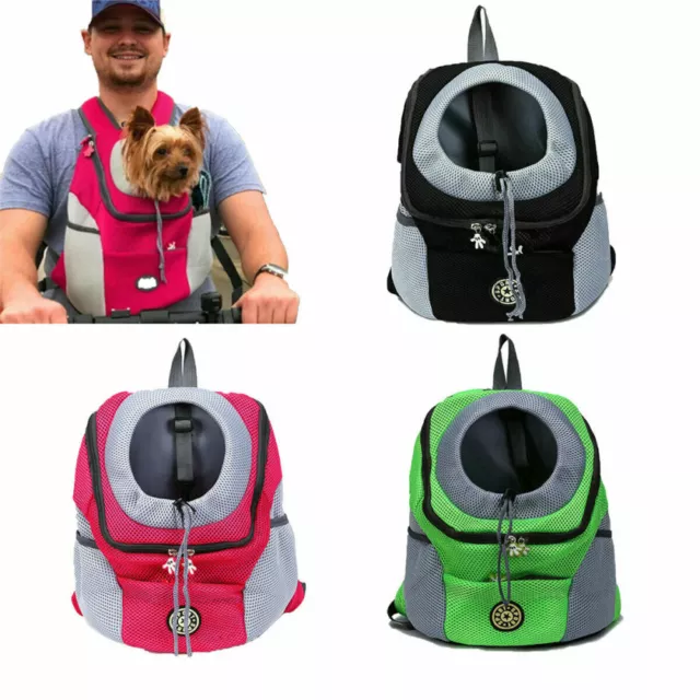 Pet Dog Carrier Puppy Travel Mesh Backpack Front Travel Portable Shoulder Bag 2