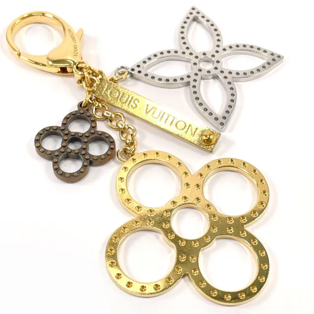 LOUIS VUITTON Best Friend Bag Charm Chain Key Ring Gold/Pink/Black M63083  Good