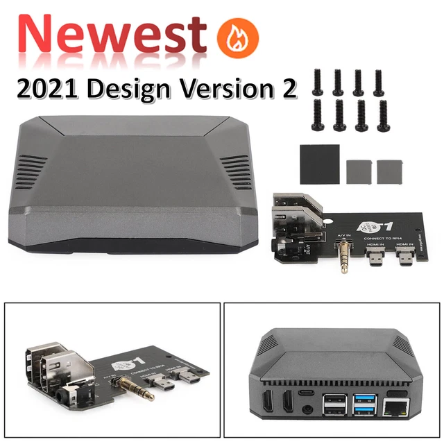 2021 Aluminum Case Shell Multifunction Cover For Raspberry Pi 4 Model B With Fan