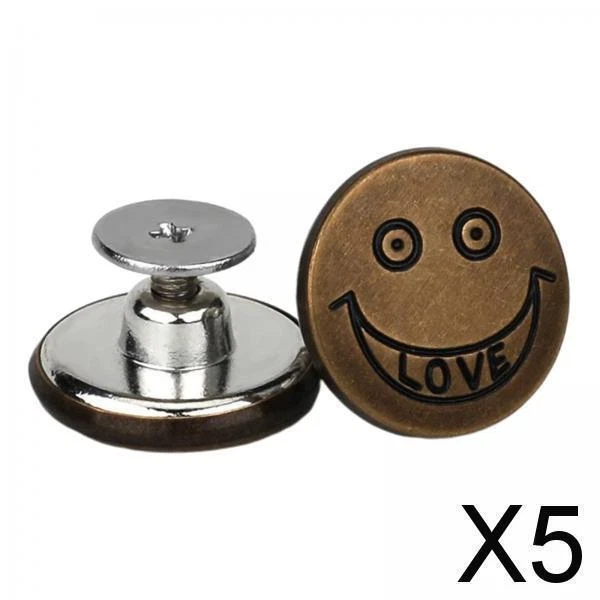 Lot De 6 Boutons De Rallonge Pour Jean - Couleur Cuivre Foncé - Marque Uxcell - Sans Couture
