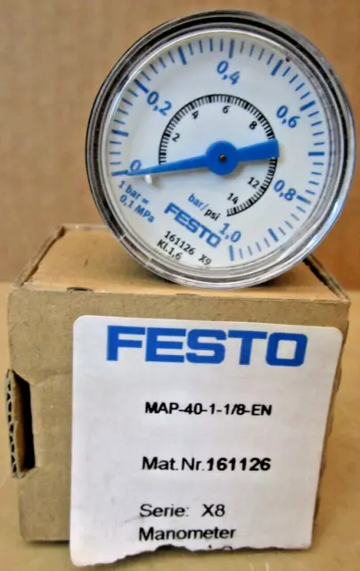 FESTO MAP-40-1-1/8-EN  161126 Manometer Pressure Gauge Series X8   1177OMF