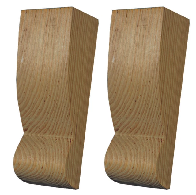 Ménsulas de abrigo estilo agitador de madera de pino, par a juego de soportes en forma de corte-PG570 Ménsulas de abrigo estilo agitador de madera de pino, par a juego de soportes en forma de corte-PG570