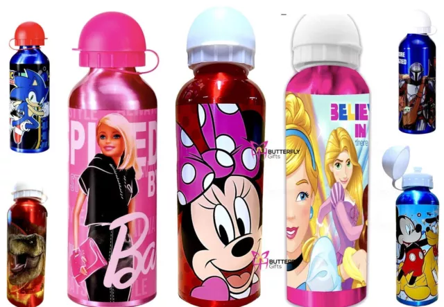 Children Kids Character Aluminium Bottle Juice Drink Water Travel Flask School