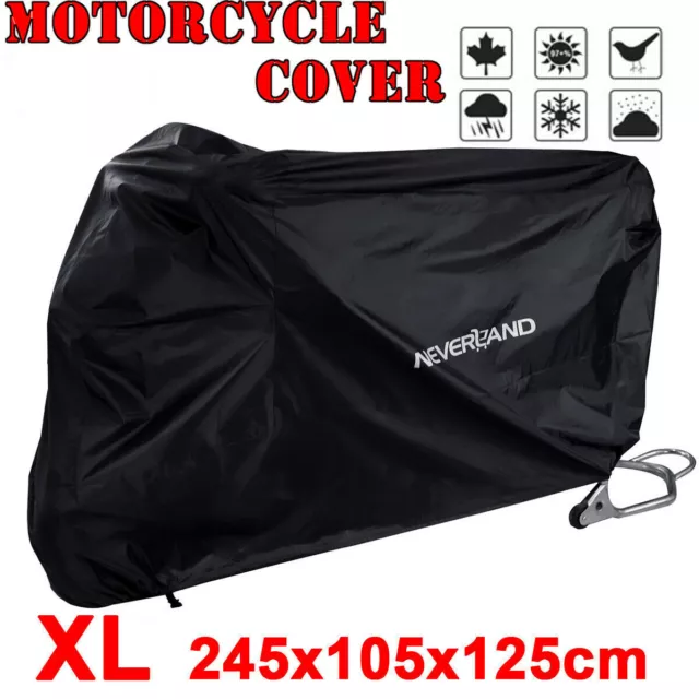 XL Waterproof Motorcycle Motorbike Scooter Cover Outdoor Storage Dust Protector