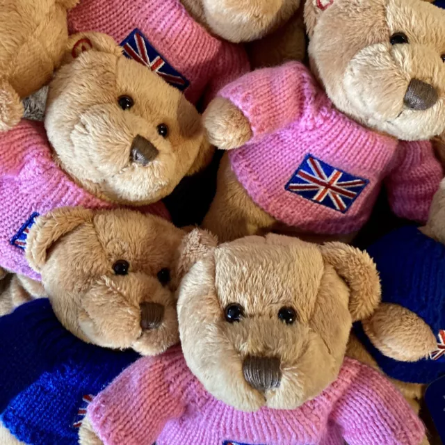 10 x 🧸Soft TEDDY BEARS - Great for Party-bags/Fundraising/Gifts - NEW 💙🩷