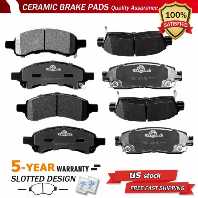 Front & Rear Disc Ceramic Brake Pads for GMC Acadia Buick Enclave Chevy Traverse