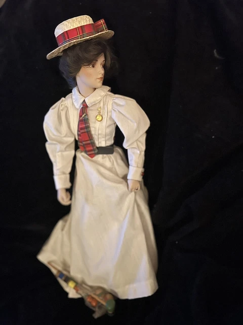 Croquet Doll Norman Rockwell Inspired - with Stand - from Danbury Mint 21" Croquet Doll Norman Rockwell Inspired - with Stand - from Danbury Mint 21"