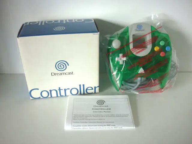 Official SEGA Dreamcast PAL Clear Green Controller Very Rare