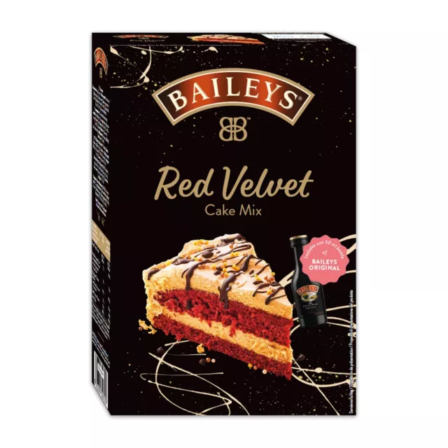 Pacchetto torta di velluto miscela torta di velluto RUF Baileys Red Velvet 7 x 545 g NUOVO MHD 5/23