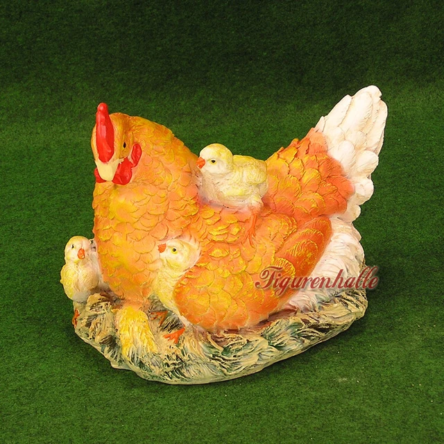 Huhn Küken Figur Statue Skulptur Deko Dekoration Gartenfigur Figur Ostern Tier